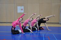 Trio B Adélka H., Kačka T., Adrianka D.  s trenérkou Míšou